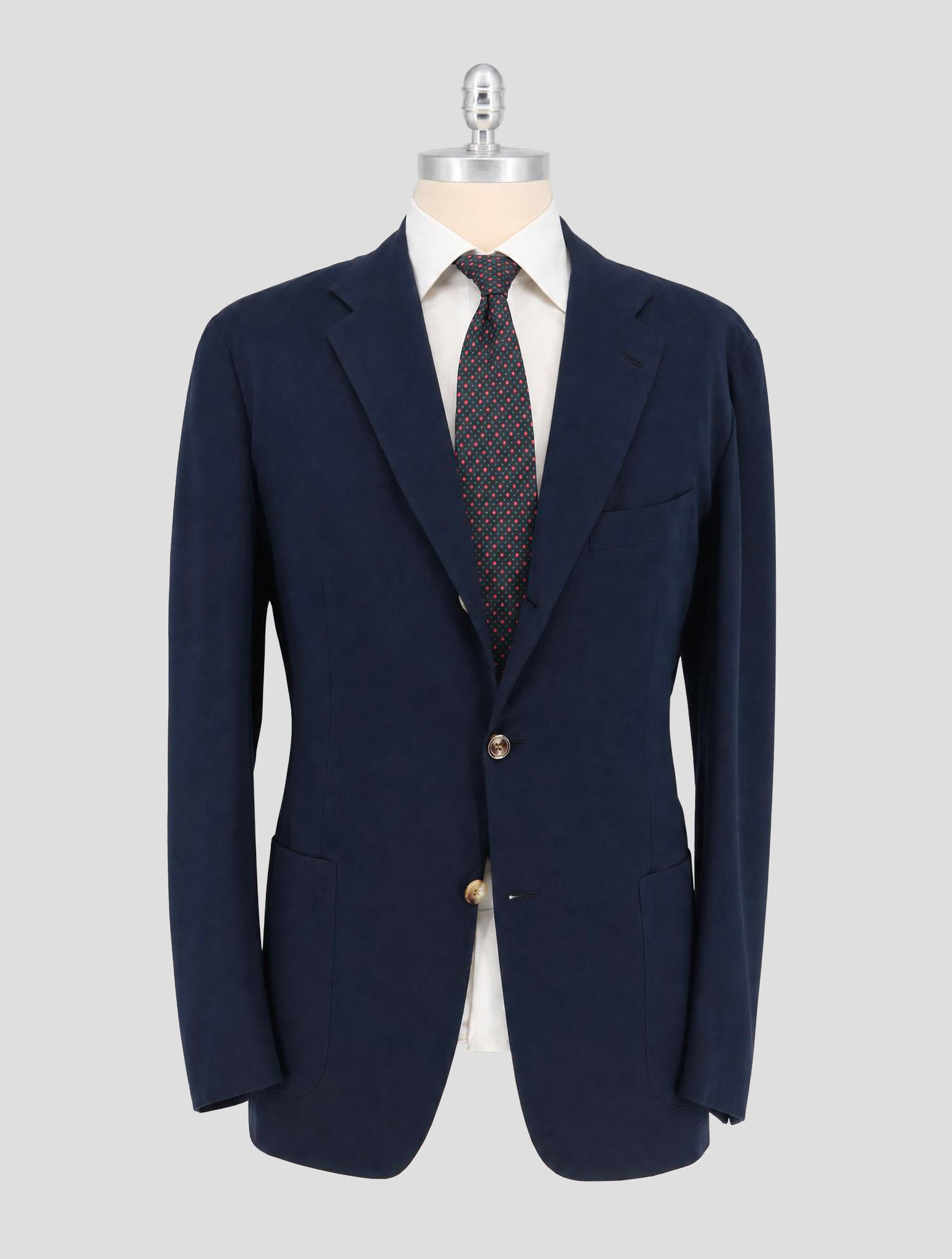 Kiton Blue Lyocell Viscose Silk Suit
