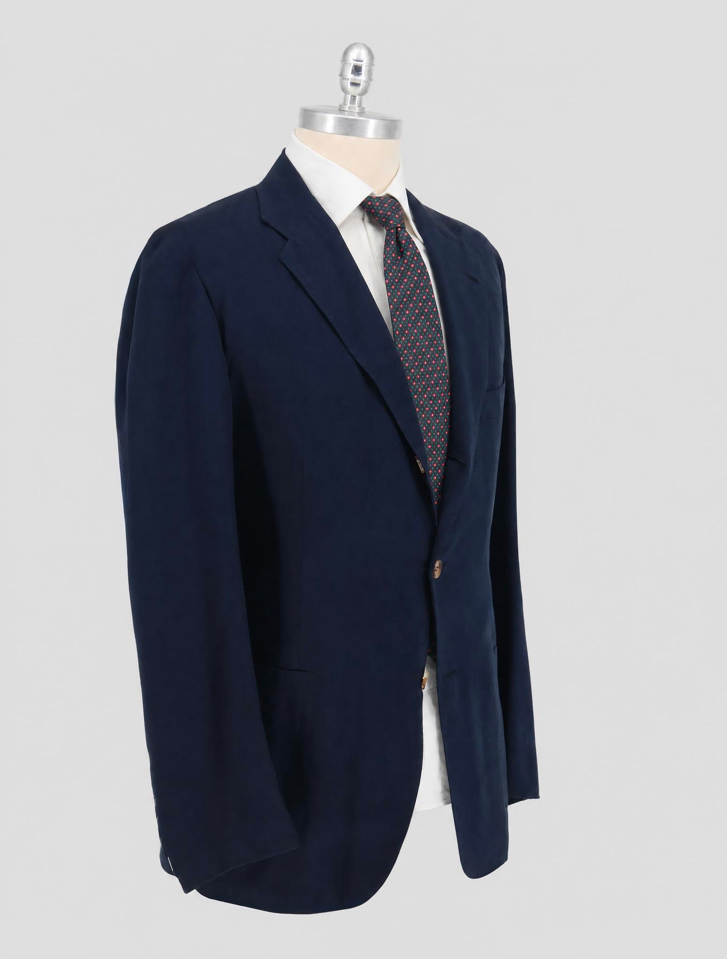 Kiton Blue Lyocell Viscose Silk Suit