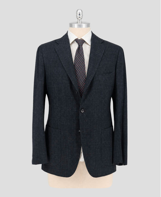 Kiton Gray Cashmere Virgin Wool Silk Linen Suit
