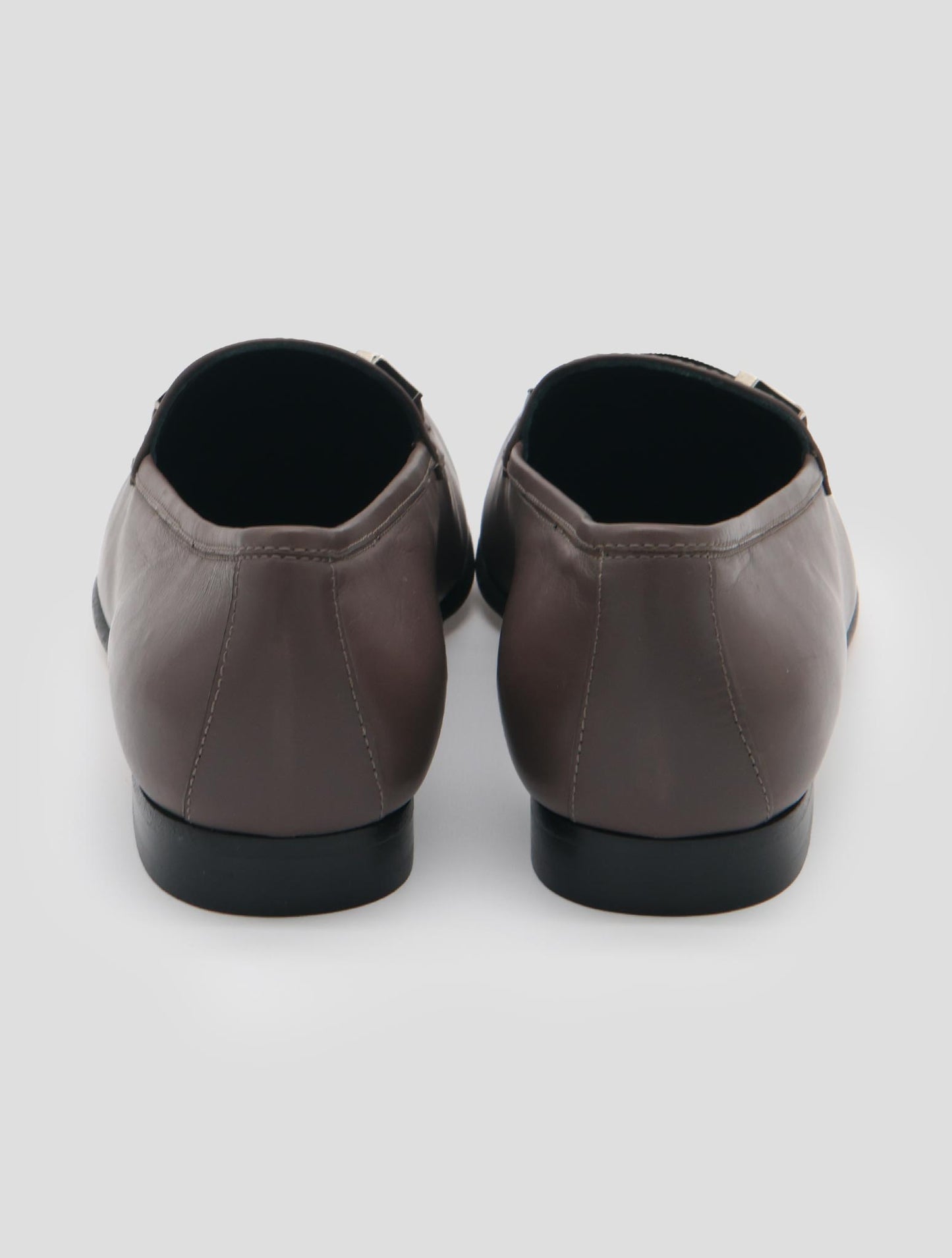 Kiton Brown Leather  Loafers Women