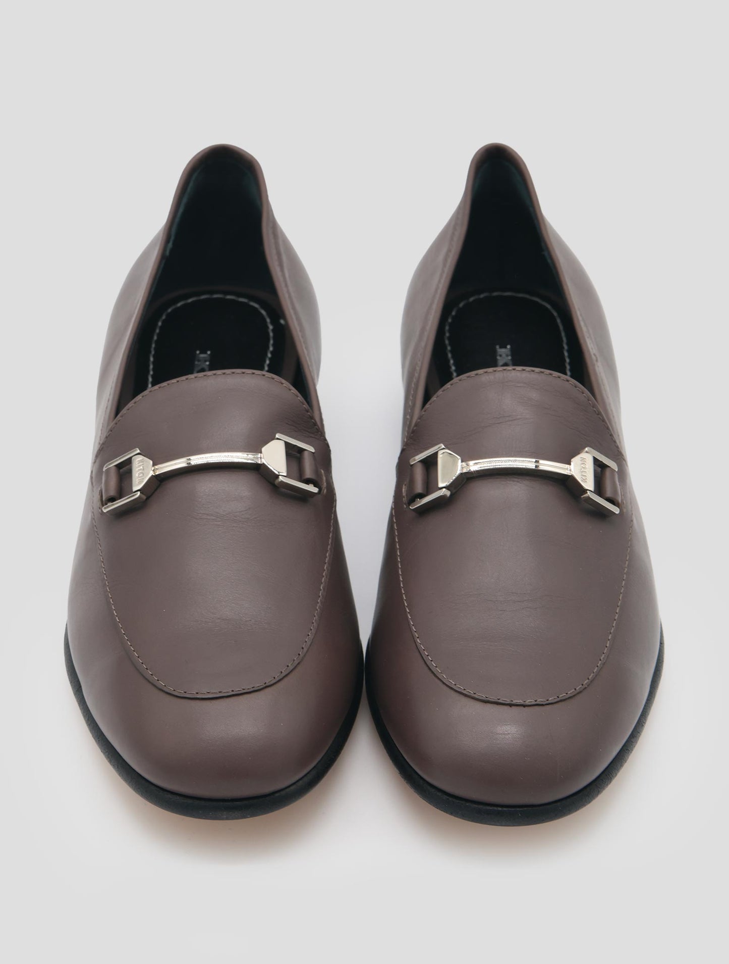 Kiton Brown Leather  Loafers Women