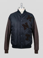 Kiton Blue Brown Pa Leather Coat