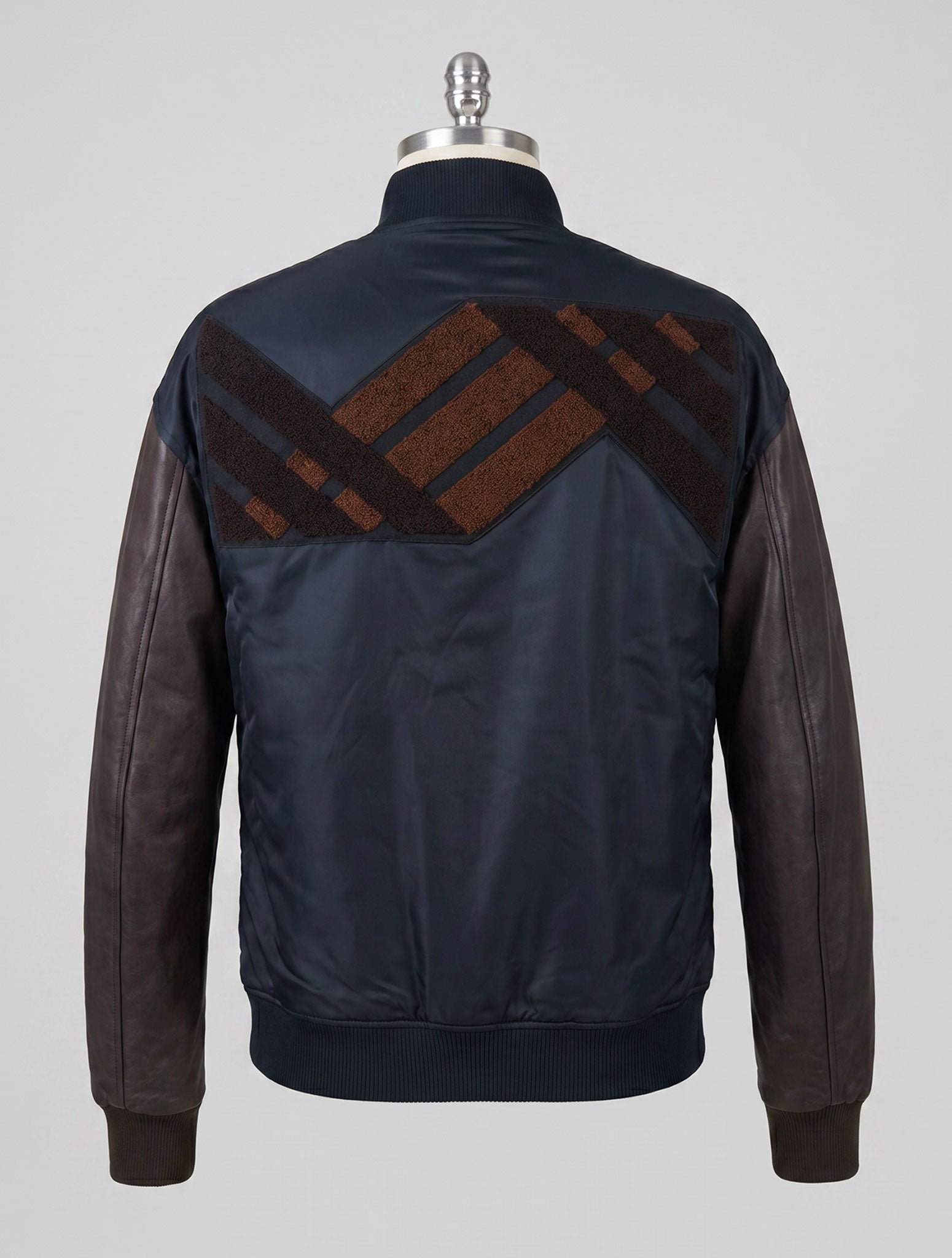 Kiton Blue Brown Pa Leather Coat