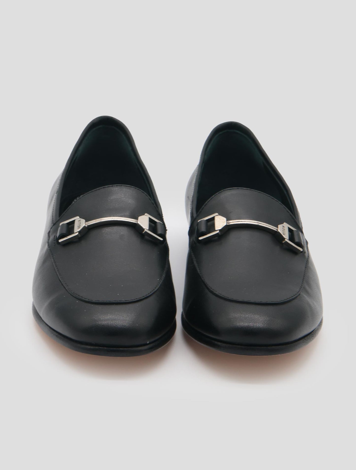 Kiton Black Leather  Loafers Women