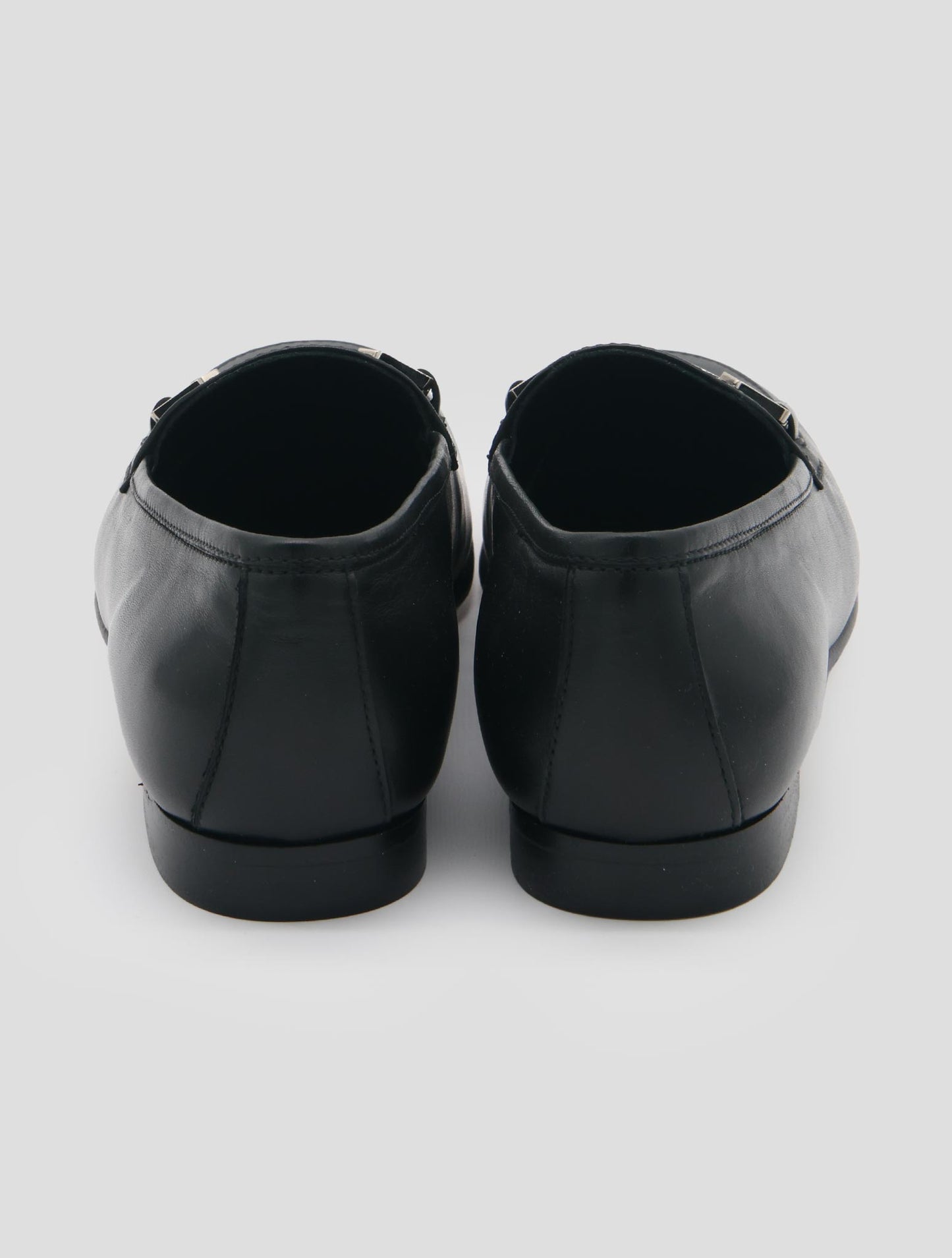 Kiton Black Leather  Loafers Women