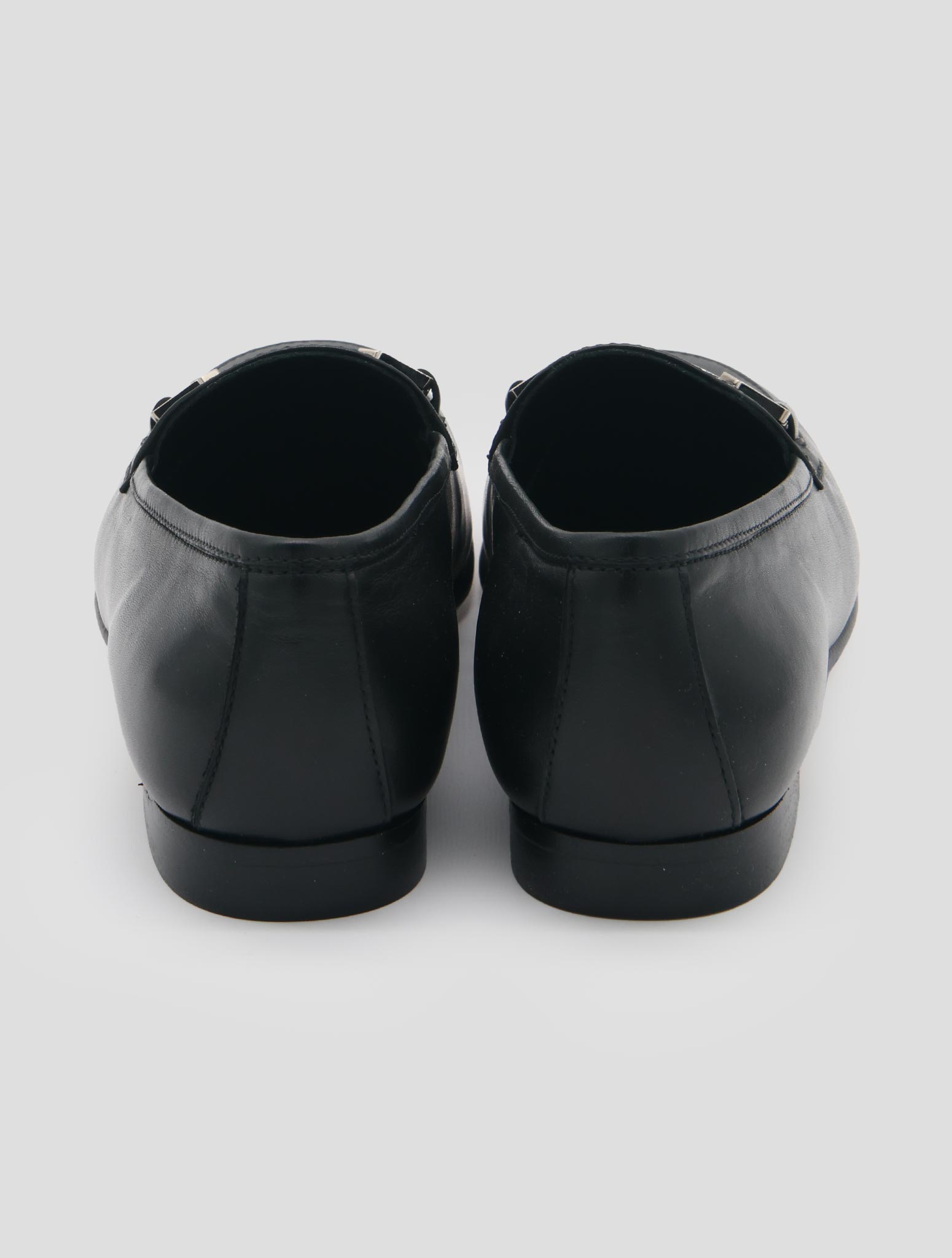 Kiton Black Leather  Loafers Women