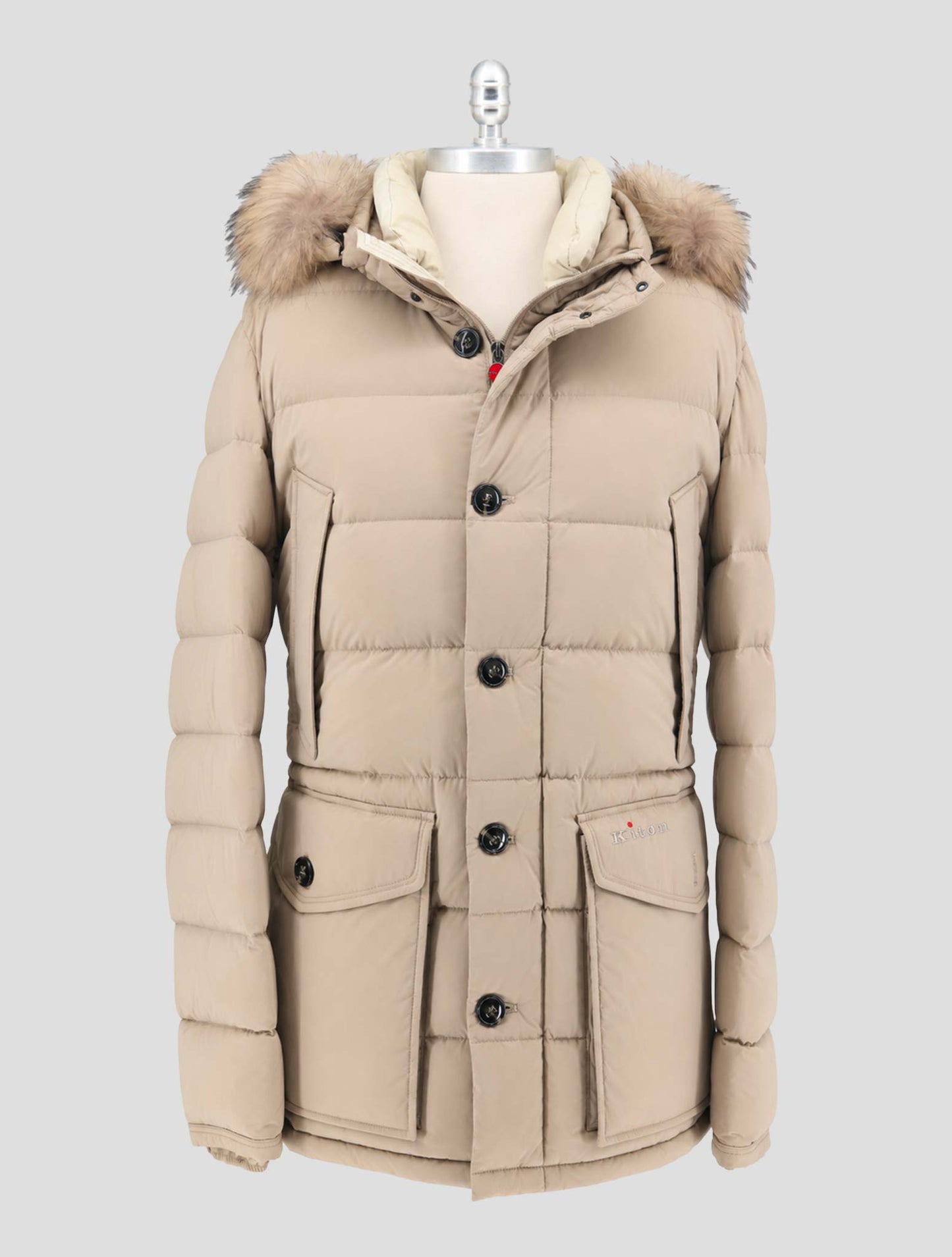 Kiton Beige Pa  Ea Coat