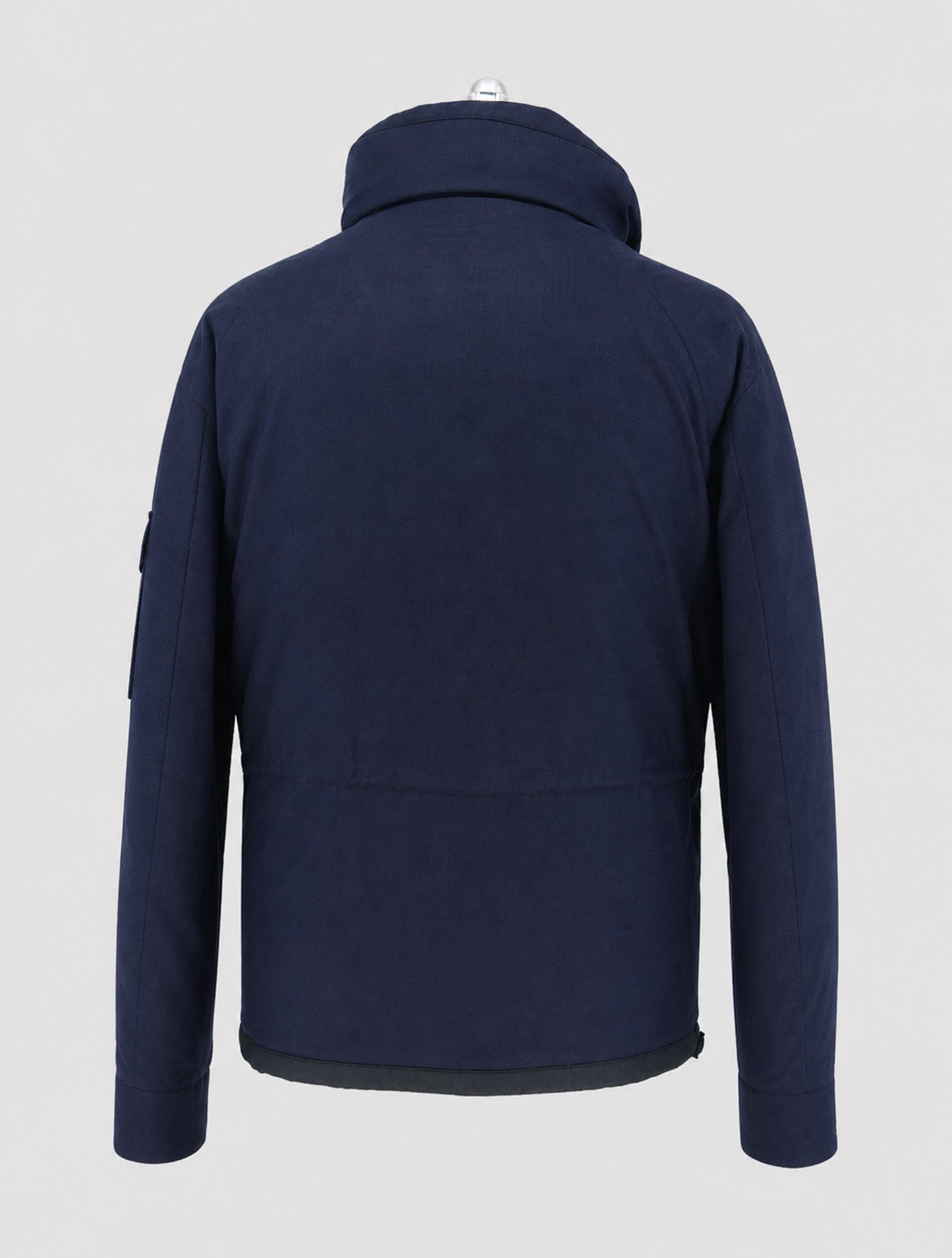 Kiton Blue Virgin Wool Cashmere Coat