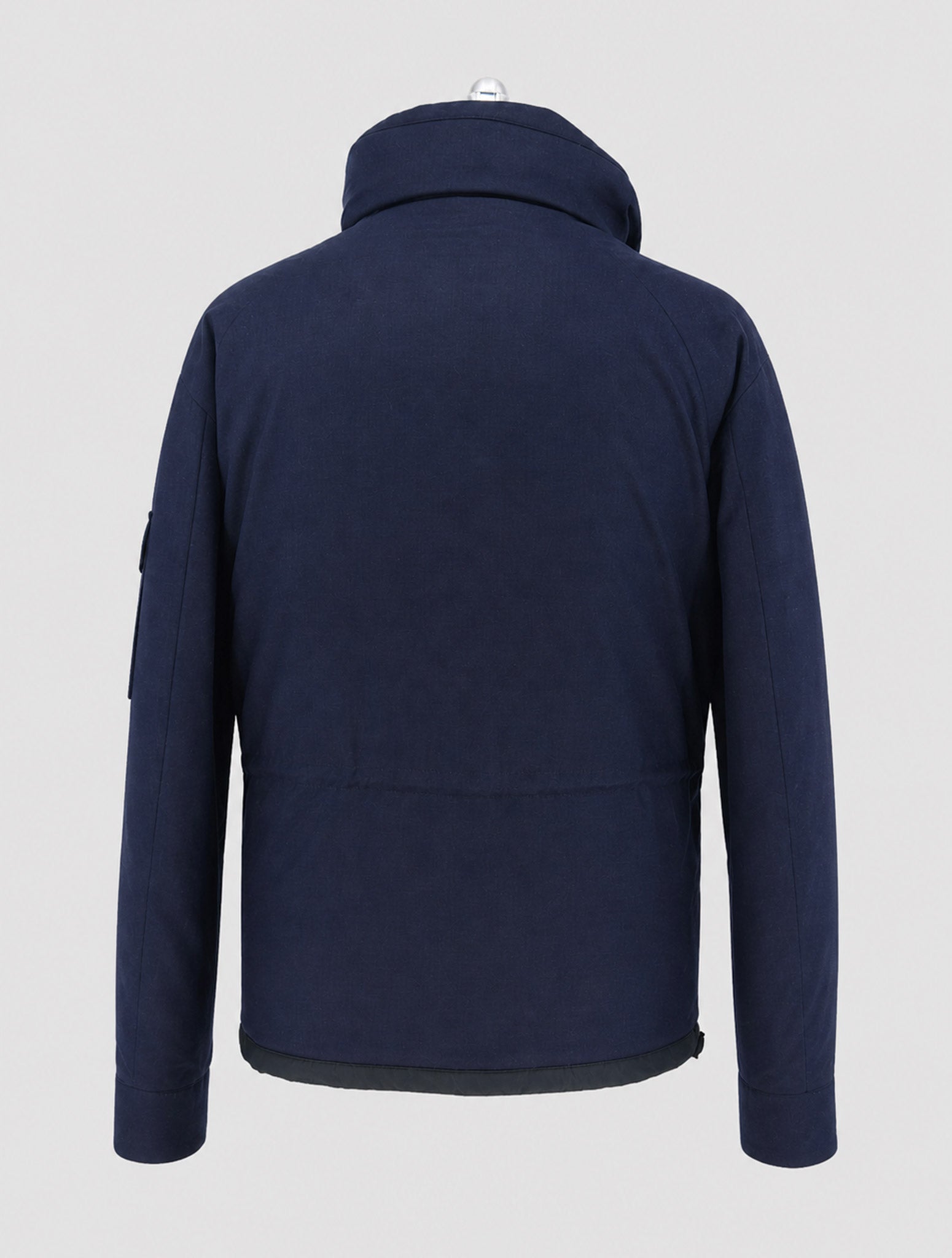 Kiton Blue Virgin Wool Cashmere Coat