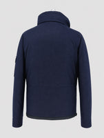 Kiton Blue Virgin Wool Cashmere Coat
