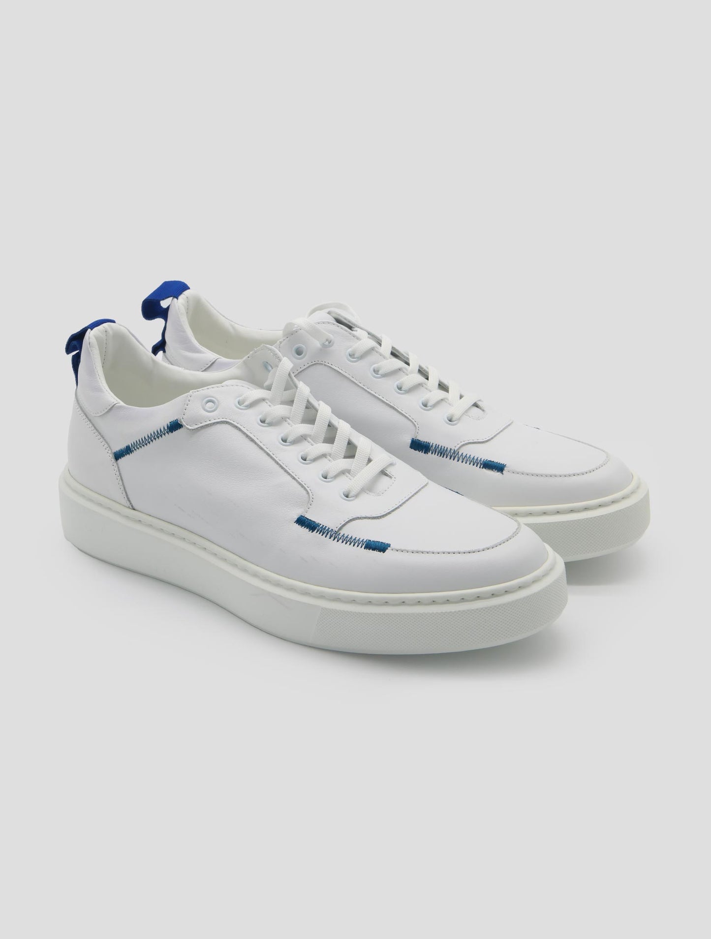 Kiton Knt White Leather Sneakers