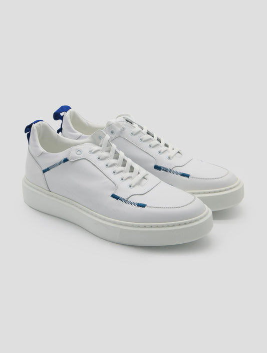 Kiton Knt White Leather Sneakers