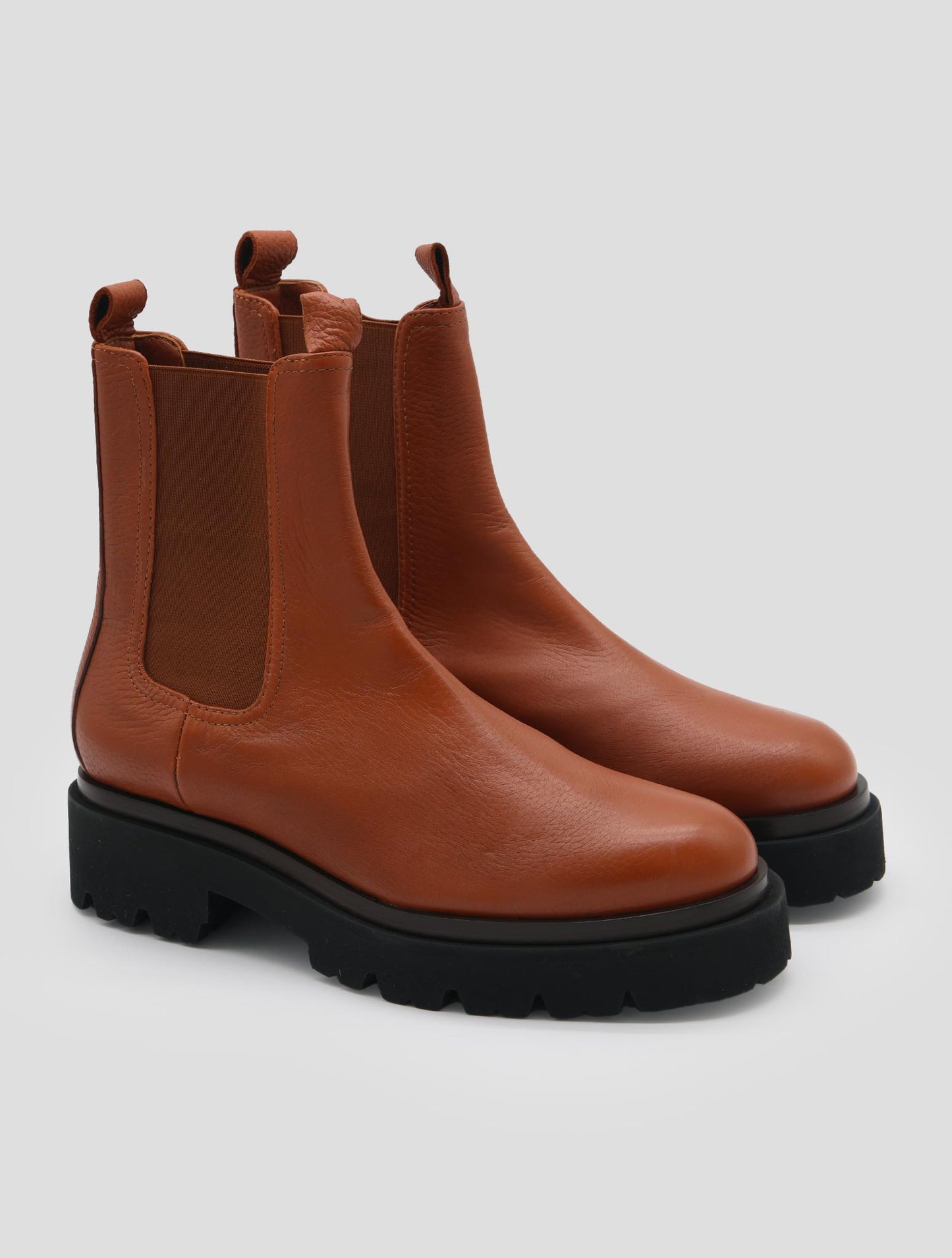 Kiton Brown Leather Deer Long Boots Women