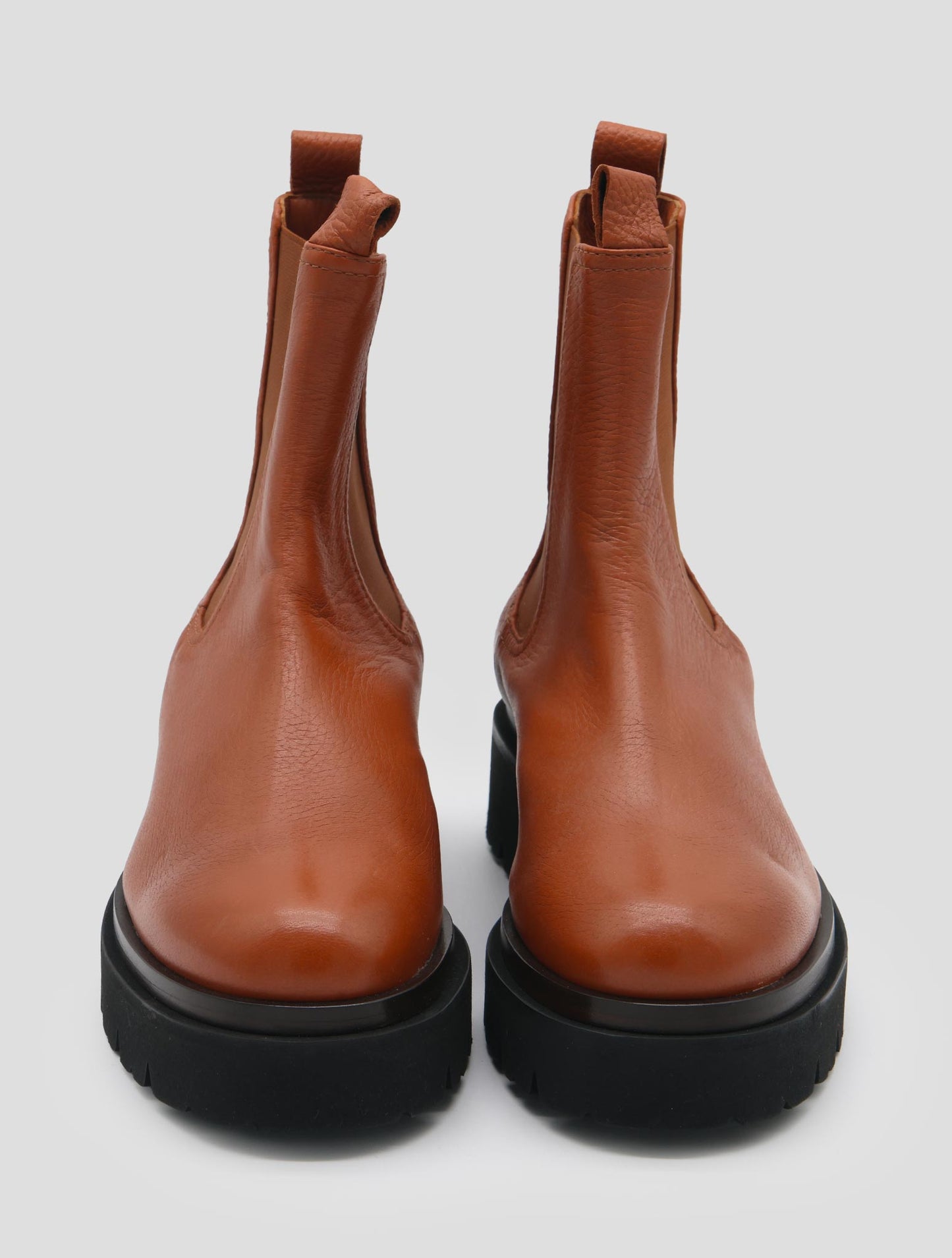 Kiton Brown Leather Deer Long Boots Women