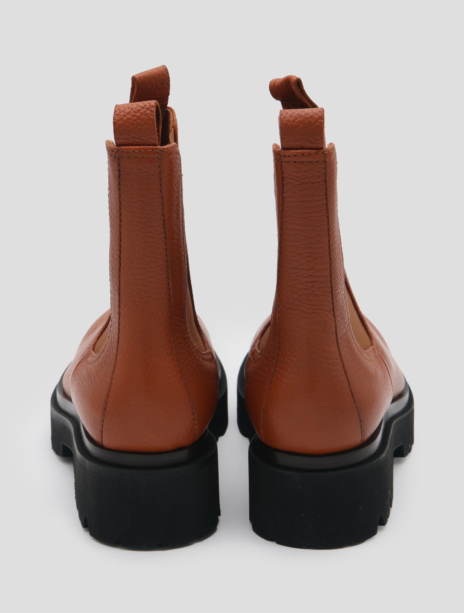 Kiton Brown Leather Deer Long Boots Women