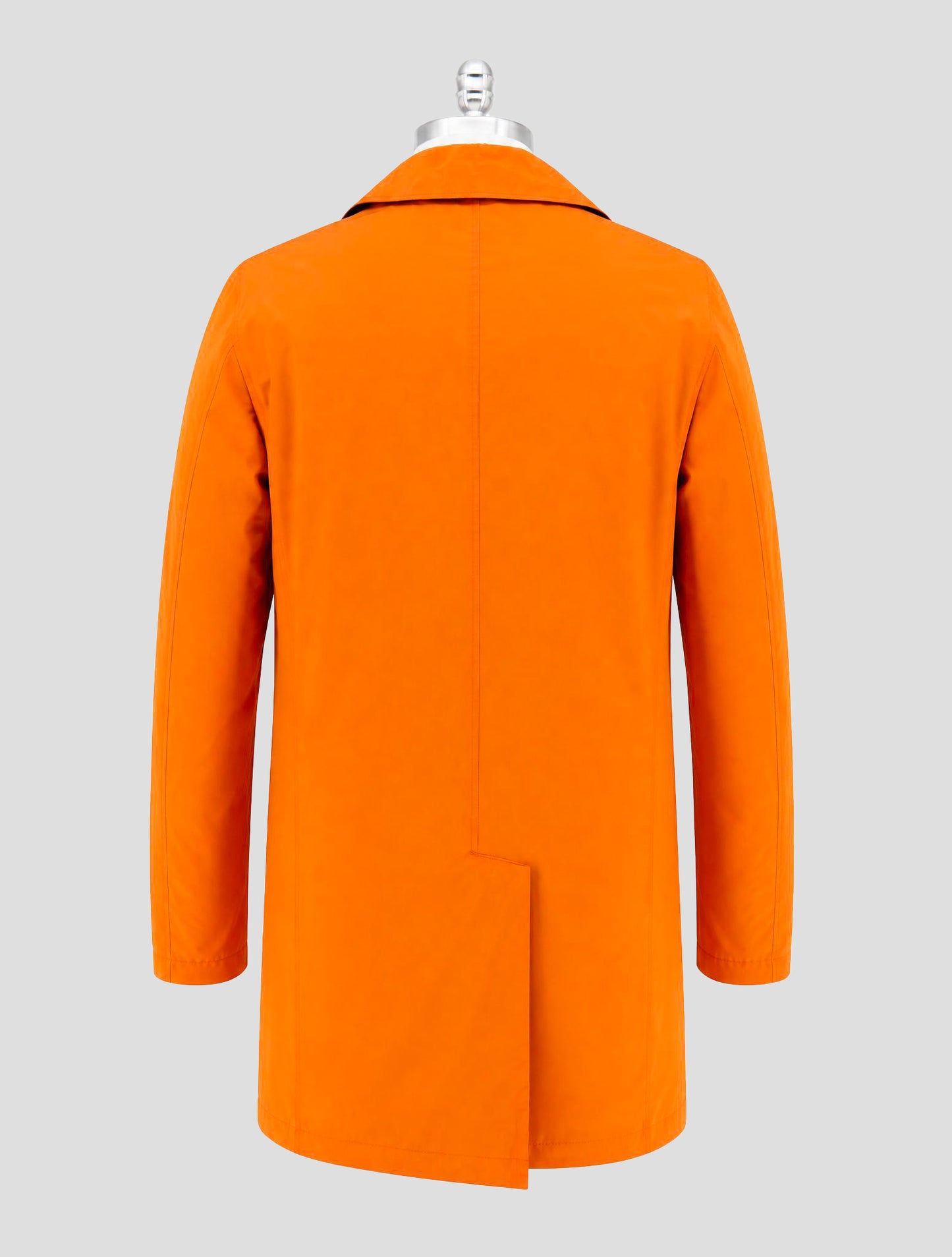 Kiton Knt Orange Black Pl Reverse Overcoat