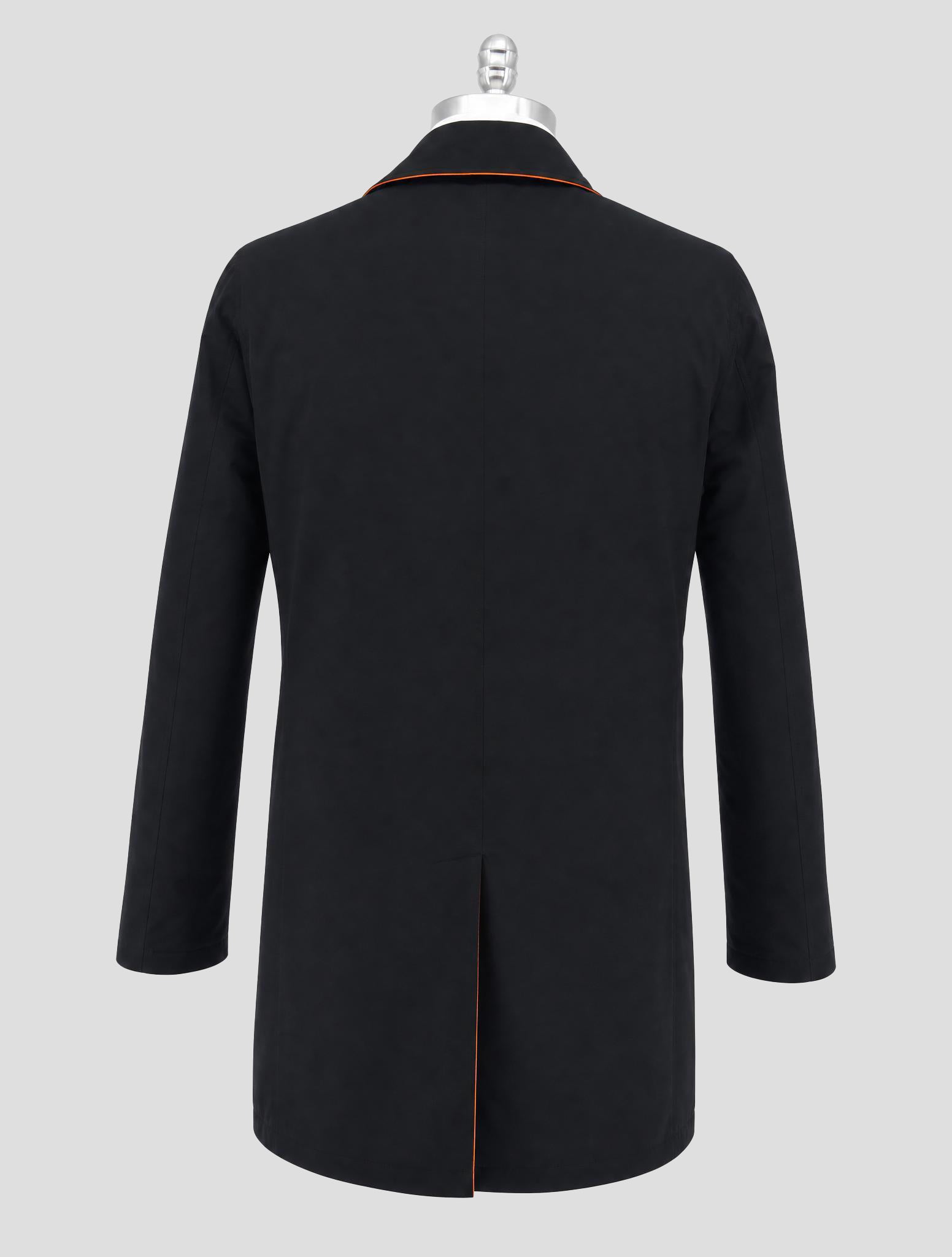 Kiton Knt Orange Black Pl Reverse Overcoat