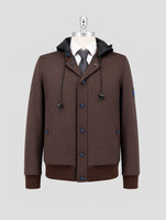 Kiton Knt Brown Pl Cotton Pa Coat