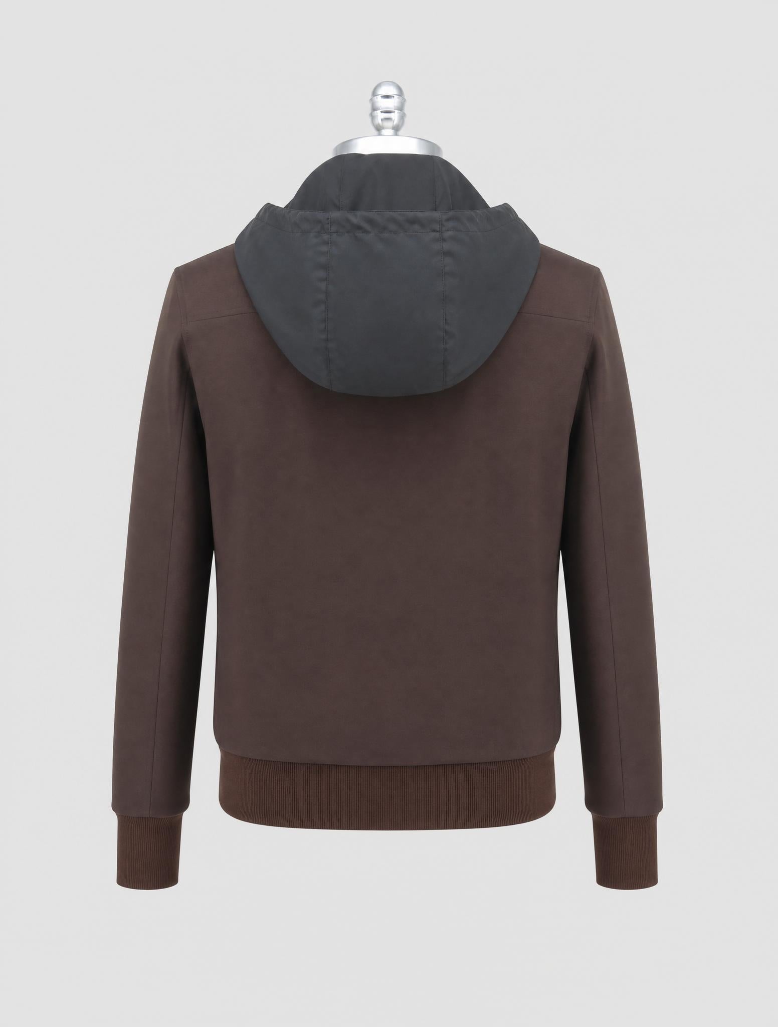 Kiton Knt Brown Pl Cotton Pa Coat