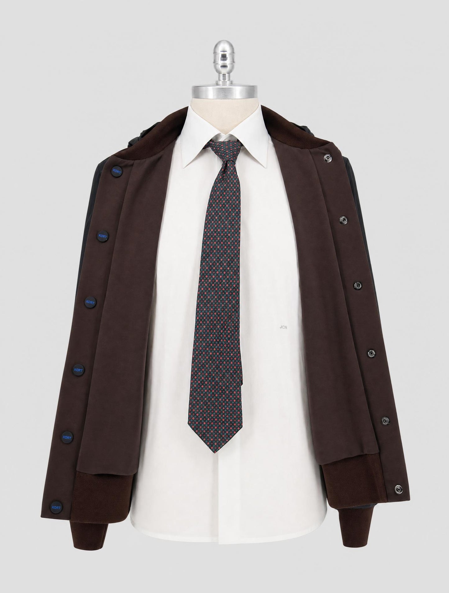 Kiton Knt Brown Pl Cotton Pa Coat