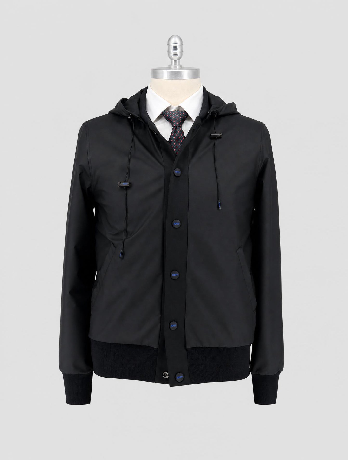 Kiton Black Pl Cotton Pa Ea Coat