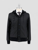 Kiton Black Pl Cotton Pa Ea Coat