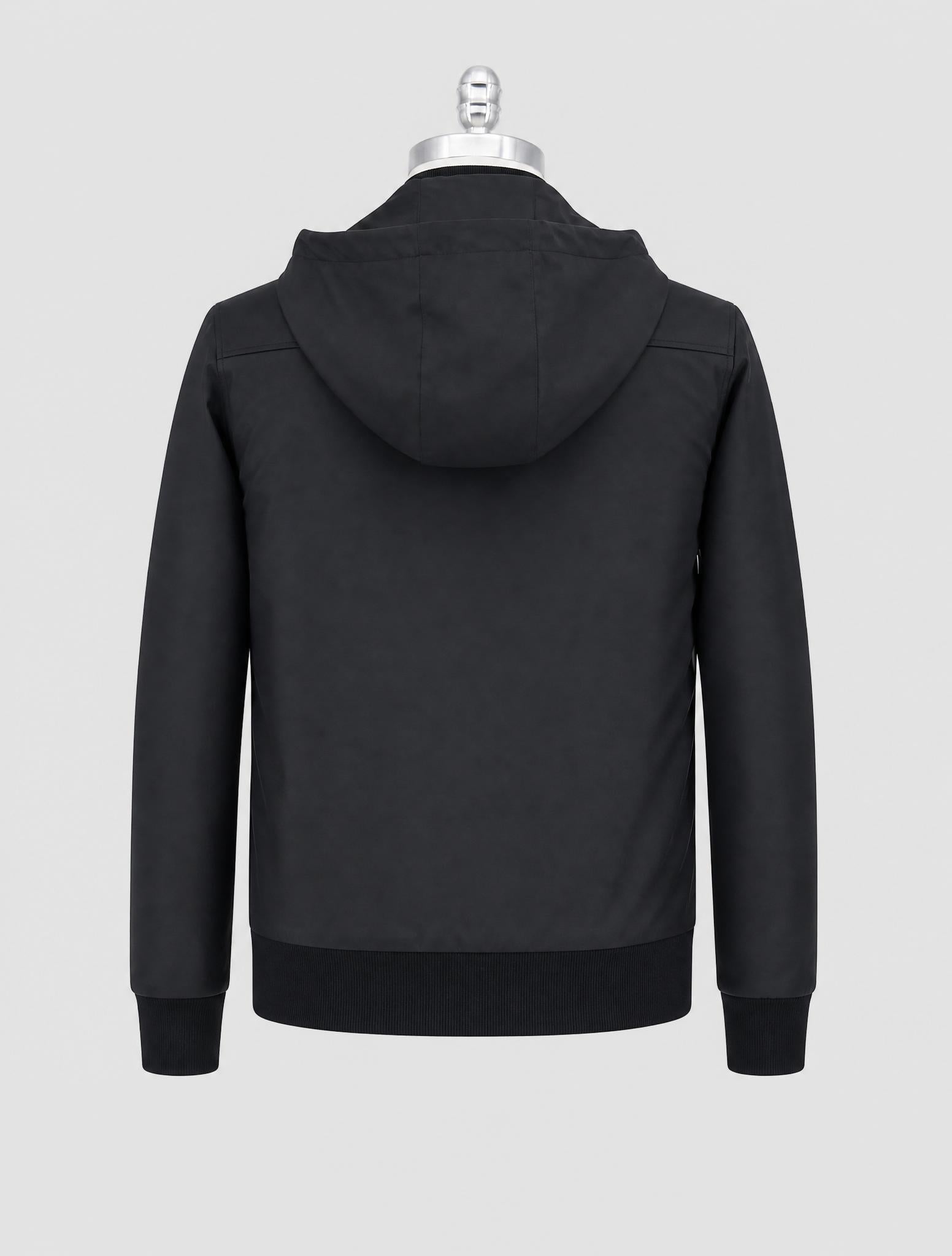 Kiton Black Pl Cotton Pa Ea Coat