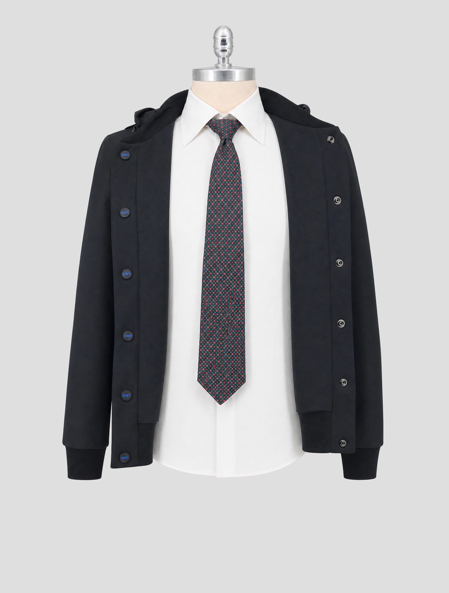 Kiton Black Pl Cotton Pa Ea Coat