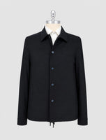 Kiton Knt Black Virgin Wool Coat