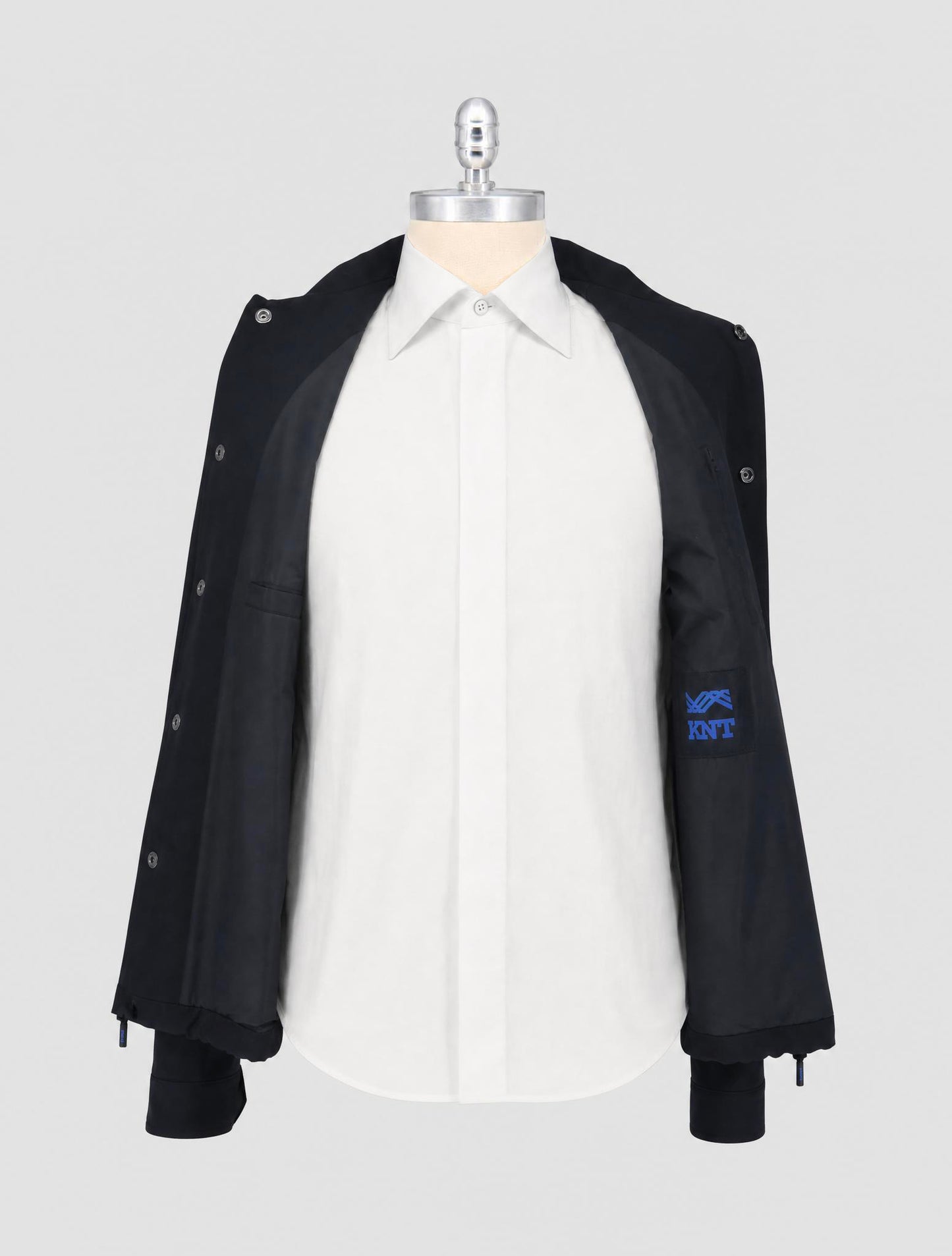 Kiton Knt Black Virgin Wool Coat