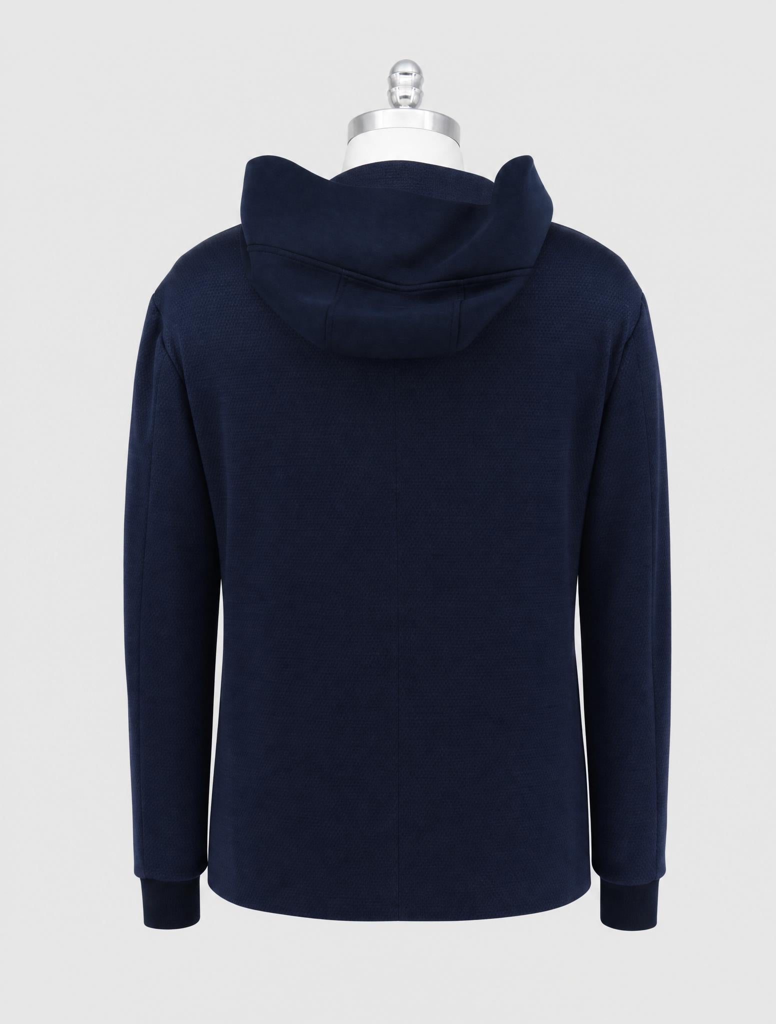 Kiton Knt Blue Wool Coat