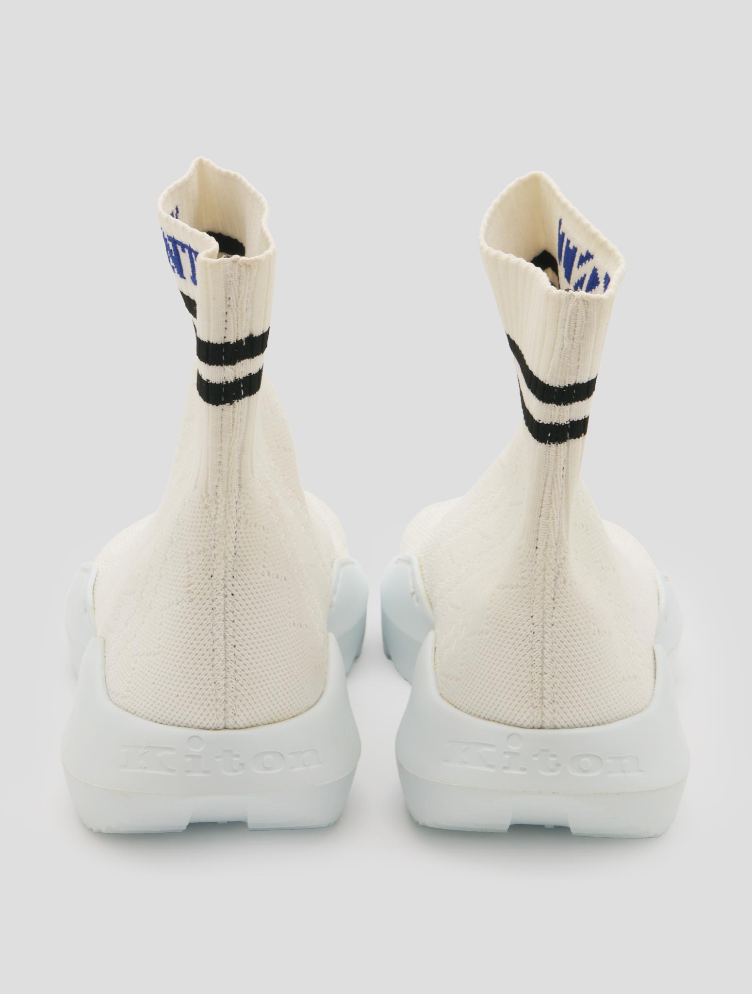 Kiton Knt White Cotton Boots