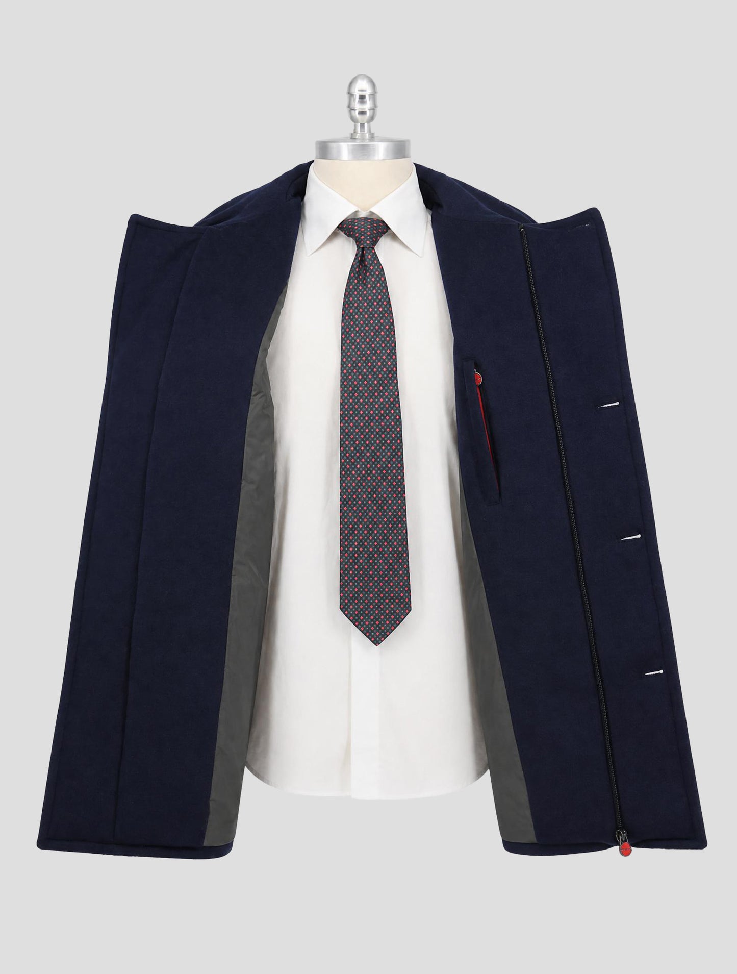 Kiton Blue Cashmere Coat