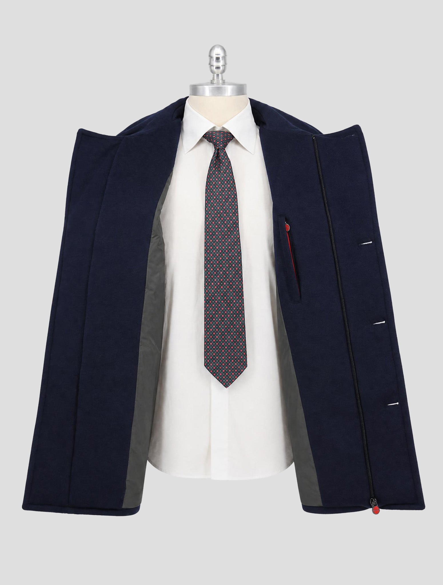 Kiton Blue Cashmere Coat
