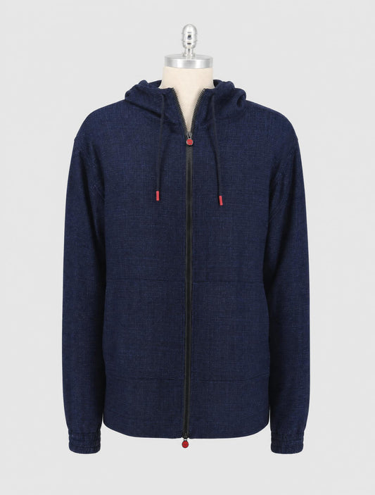 Kiton Blue Cashmere Wool Silk Blue Shirt Umbi