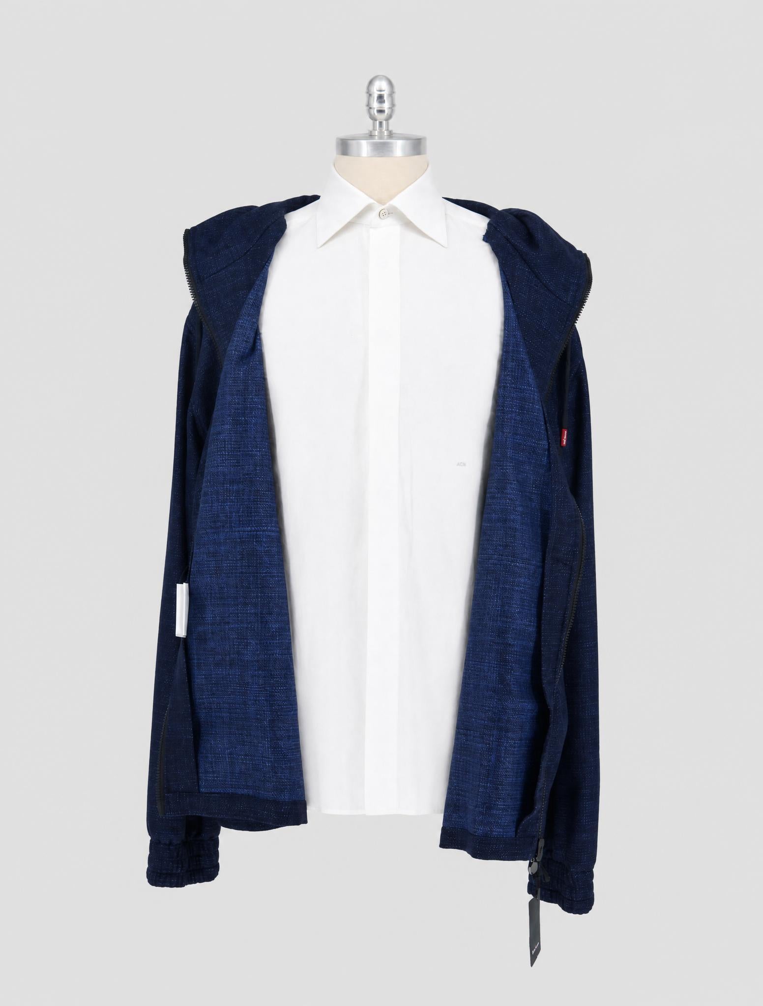 Kiton Blue Cashmere Wool Silk Blue Shirt Umbi