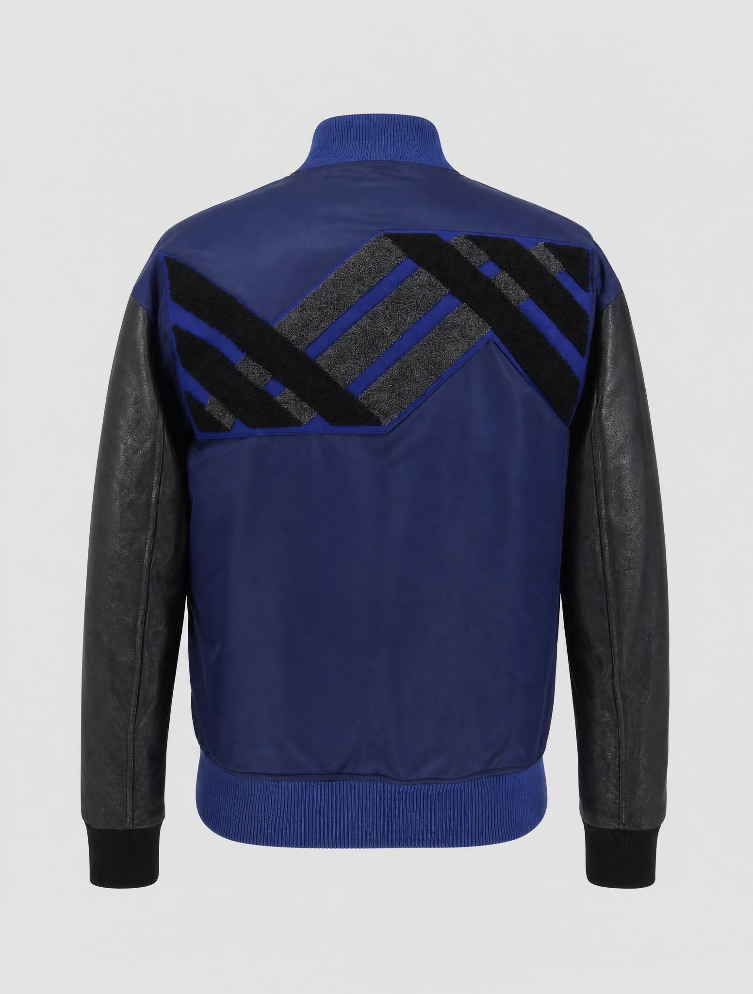 Kiton Knt Blue Pa Leather Coat