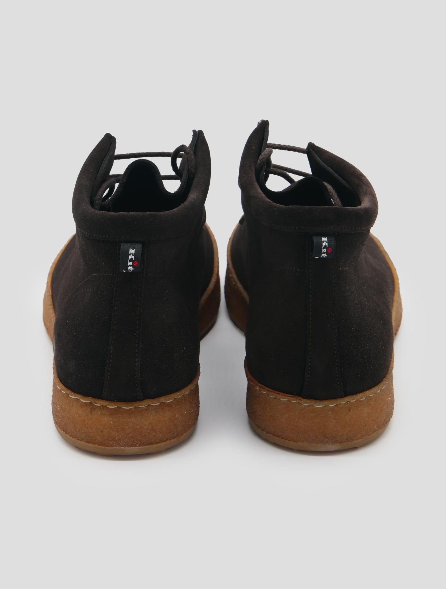 Kiton Brown Leather Suede Boots