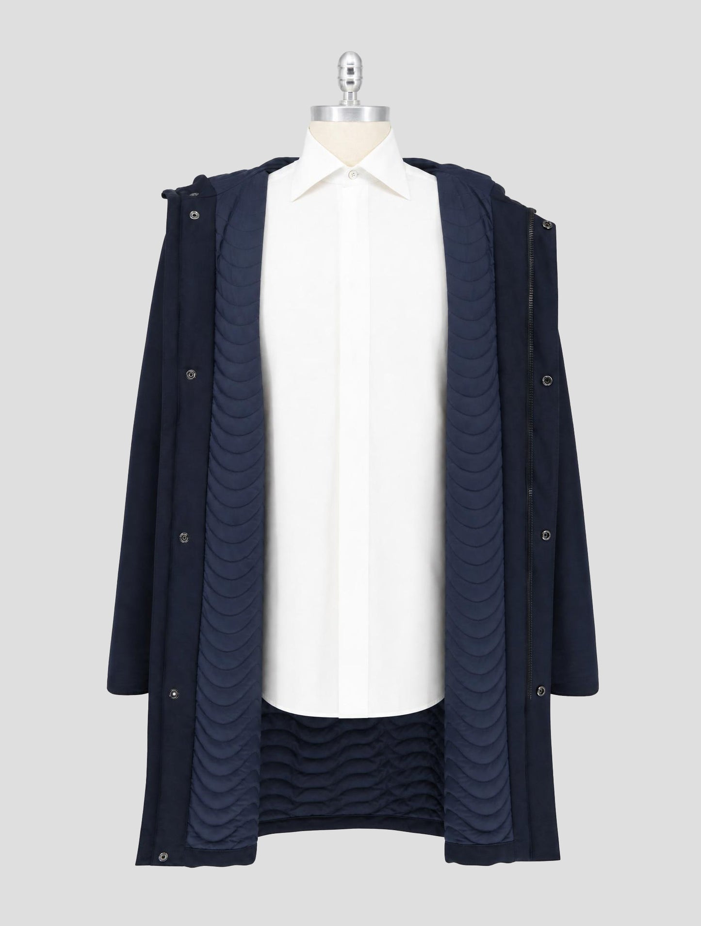 Kiton Knt Dark Blue Pa Coat