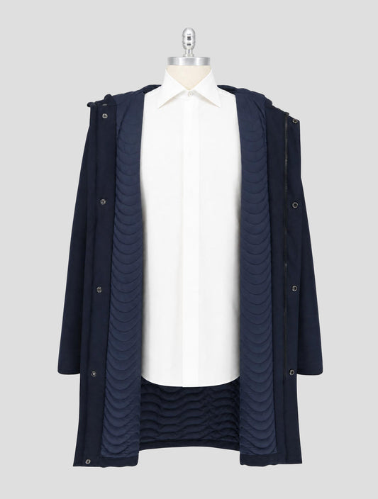 Kiton Knt Dark Blue Pa Coat