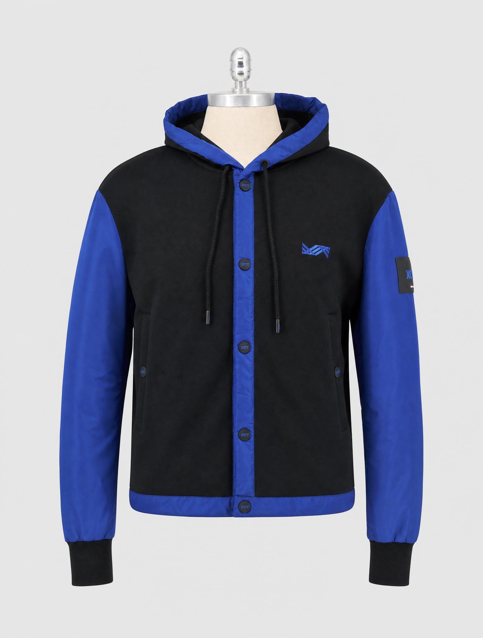 Kiton Knt Black Blue Modal Coat