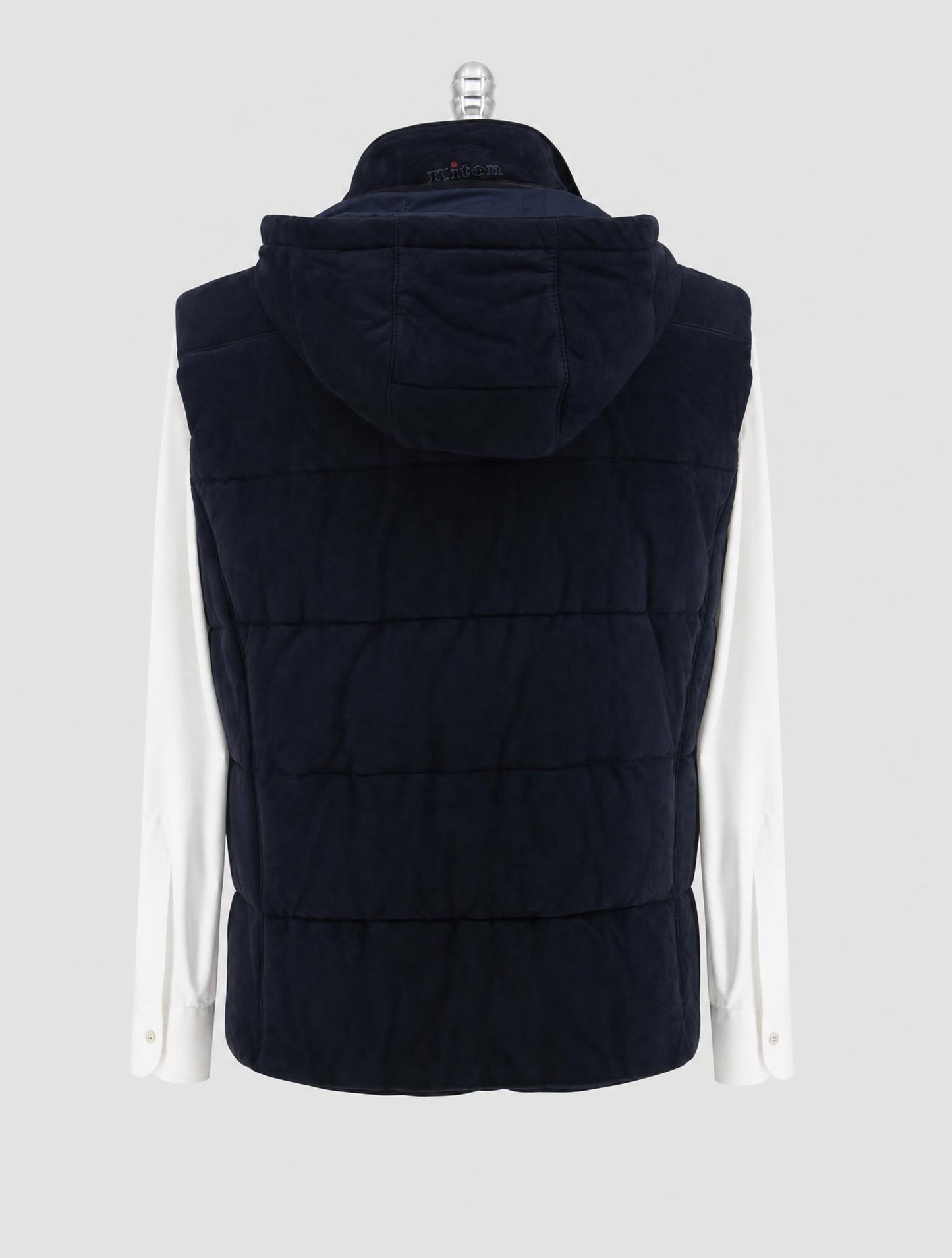 Kiton Blue Leather Gilet