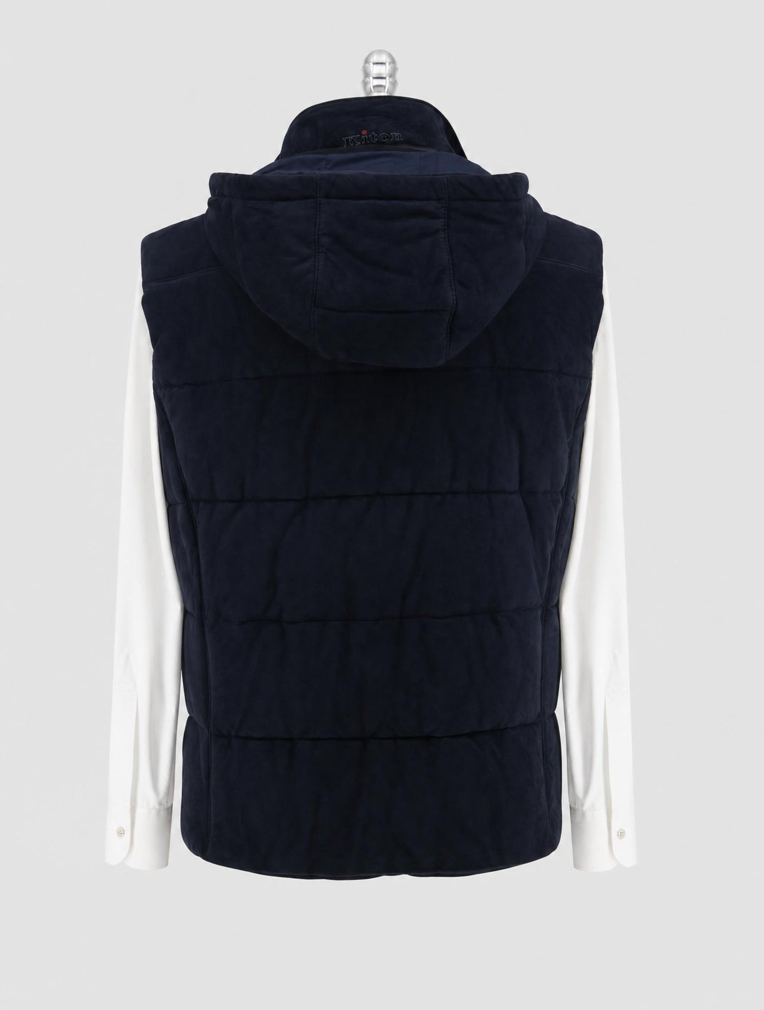 Kiton Blue Leather Gilet
