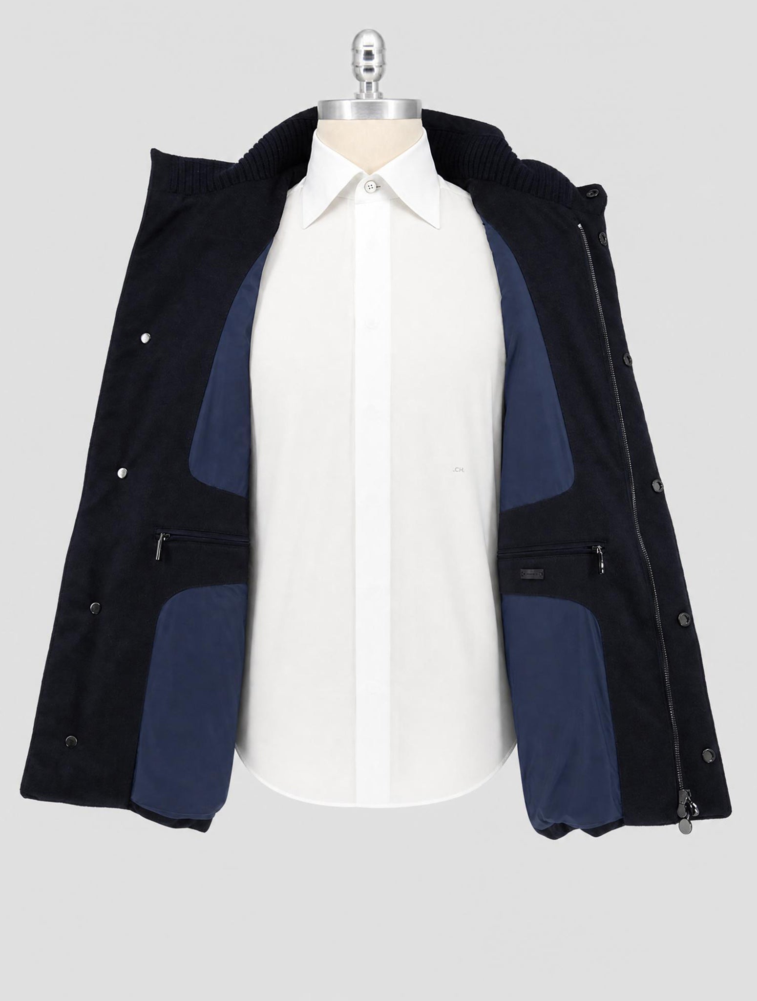 Kiton Blue Leather Gilet