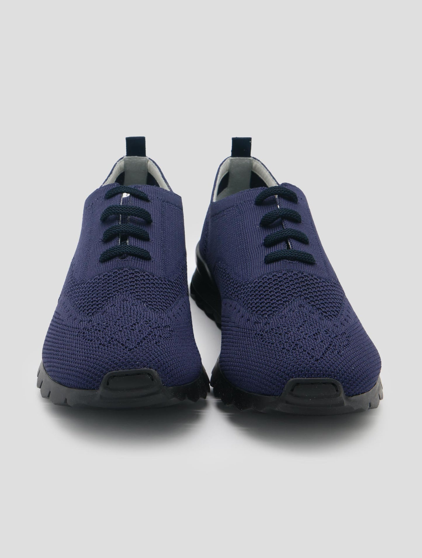 Kiton Blue Cotton Ea Sneakers