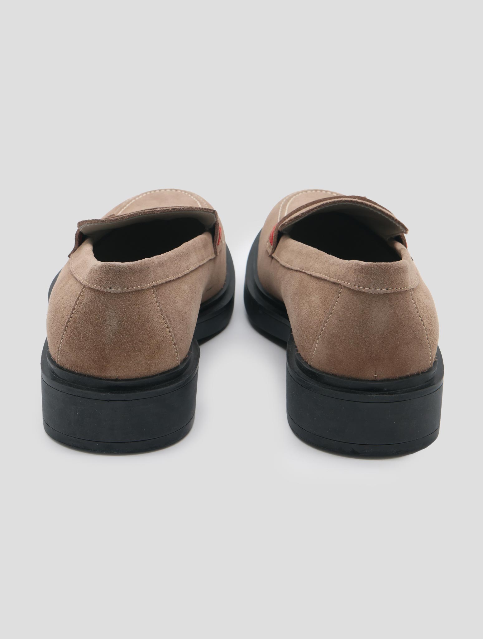 Kiton Beige Leather Suede Loafers