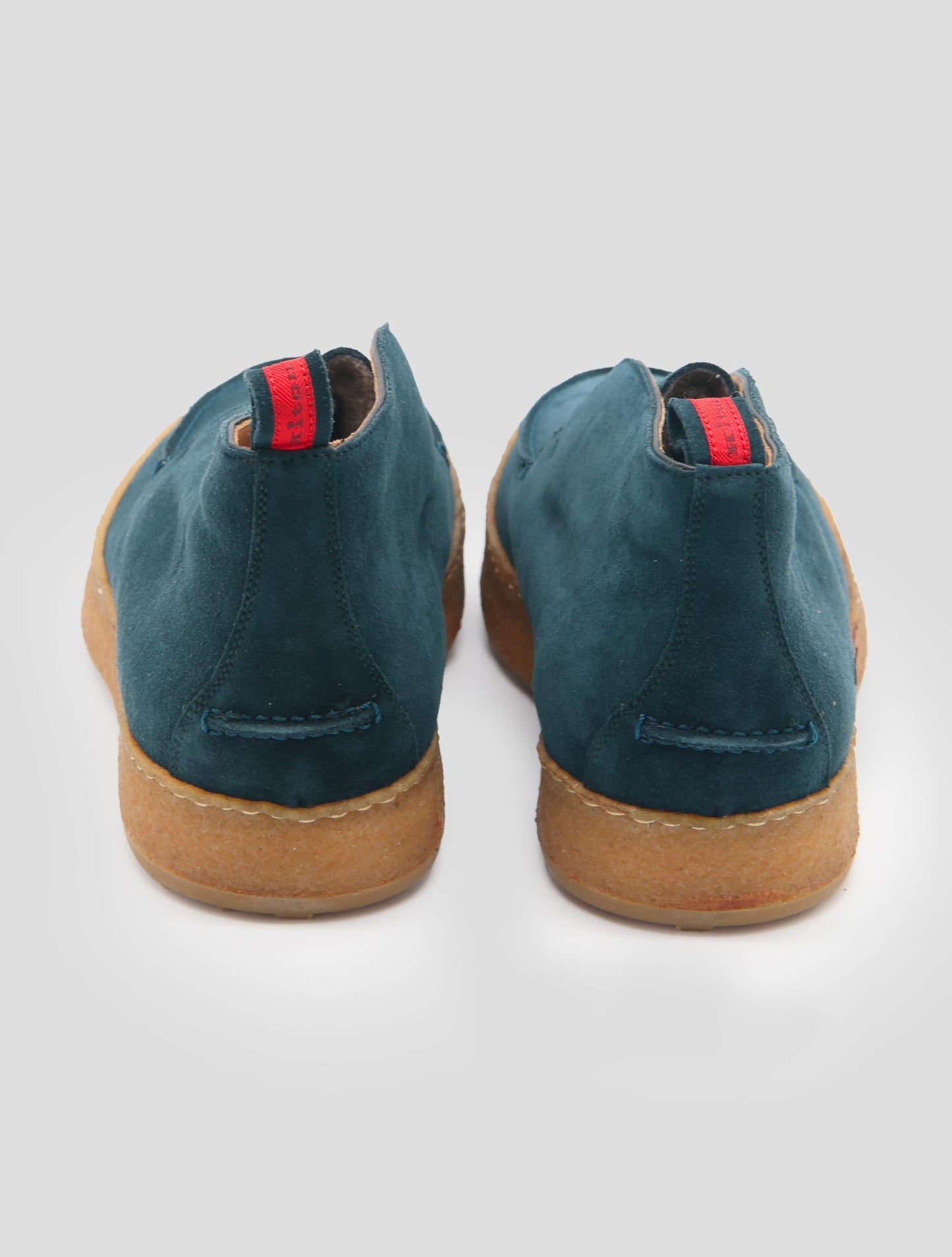 Kiton Blue Green Leather Suede Inside Fur Boots