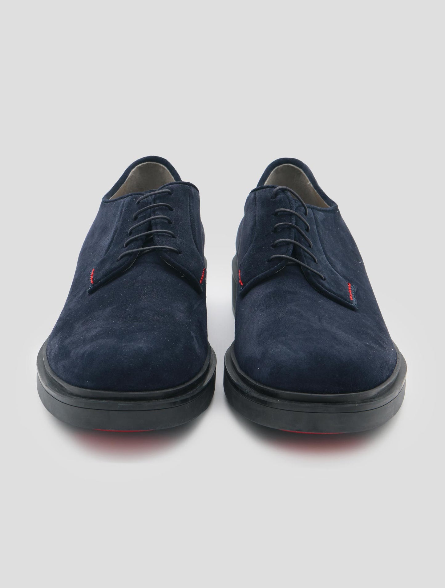 Kiton Blue Leather Suede Shoes