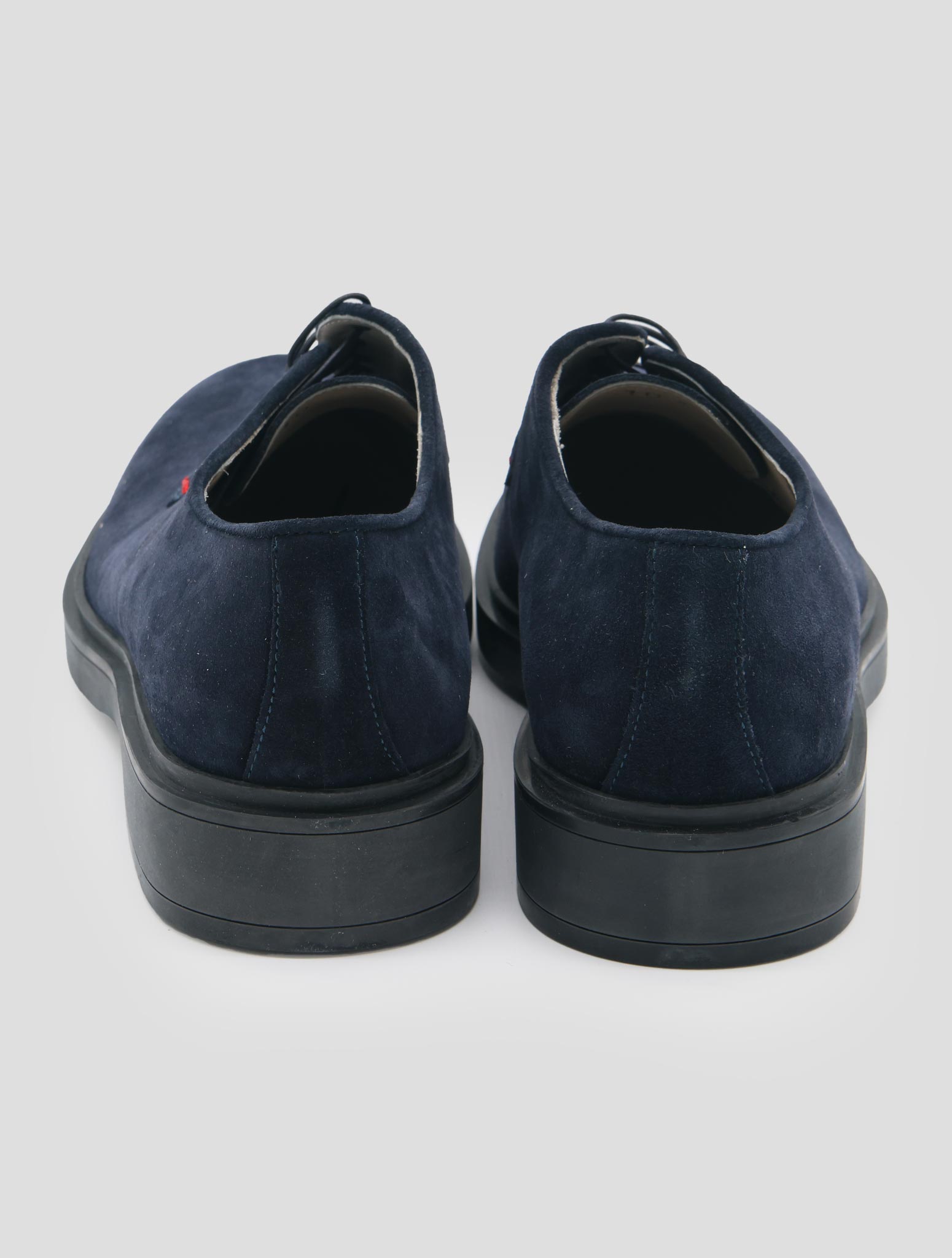 Kiton Blue Leather Suede Shoes