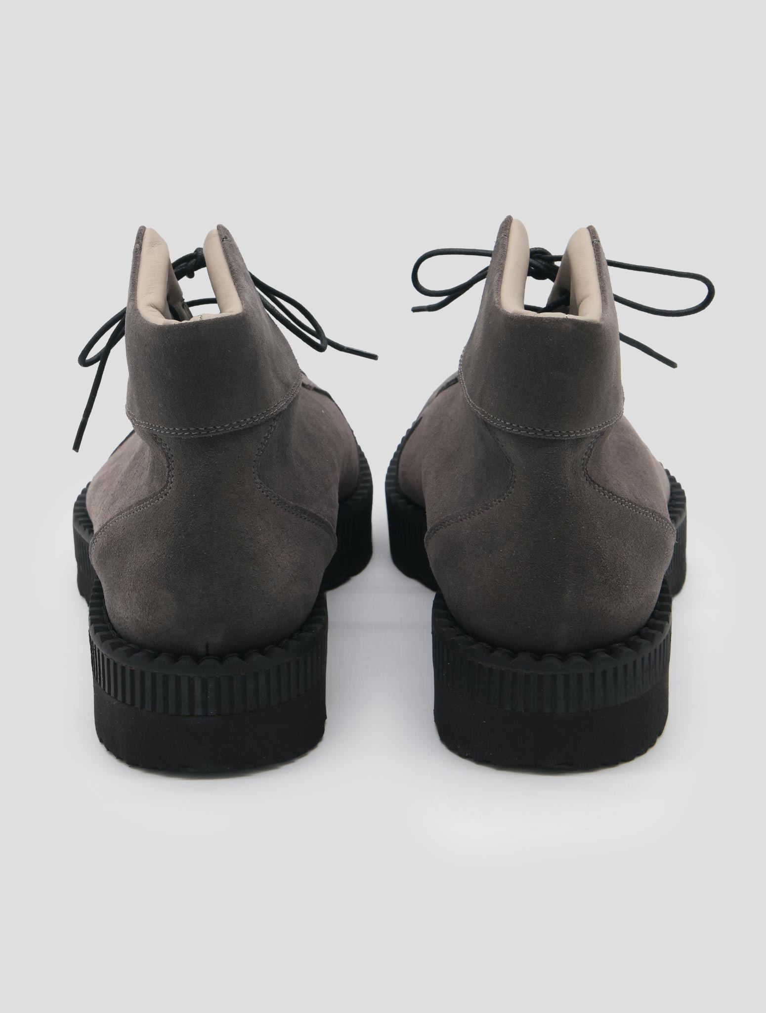 Kiton Gray Leather Suede Boots